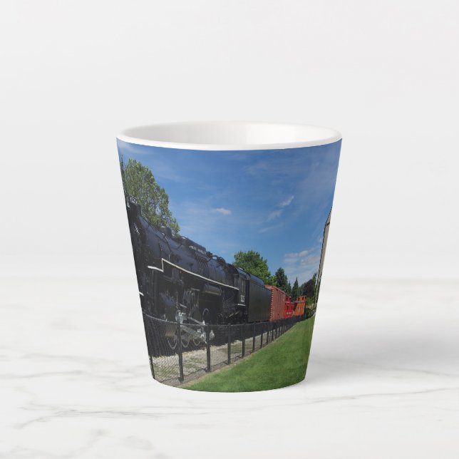 Pere Marquette 1223 train en latte mug (Devant)
