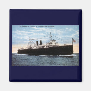 Pere Marquette Car Ferry 21 Crossing Lake Michigan Magnet