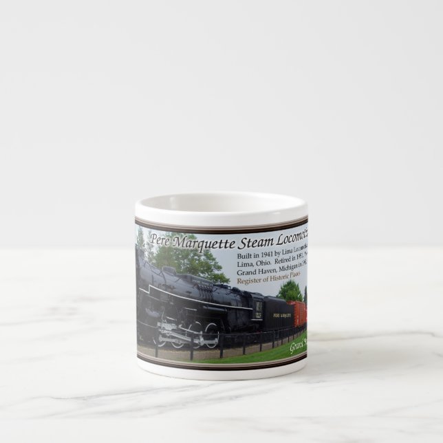 Pere Marquette Locomotive 1223 Espresso Tasse (Vorderseite)