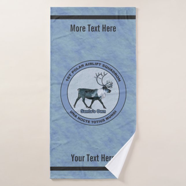 Père Noël 1er Polar Airlift Sqdn - Subduit (Serviette de bain)