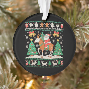 Père Noël à cheval Okapi Noël Xmas Sweat-shirt hid