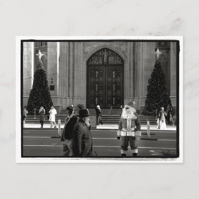 Père Noël à la carte postale de la cathédrale de (Devant)