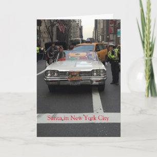 père Noël à New York City, carte de Noël