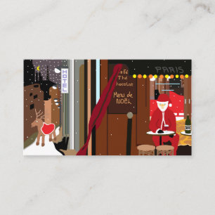 Père Noël à Paris, Invitation de Billet de Soirée
