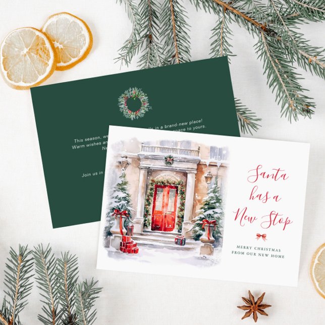 PÈRE NOËL A UN NOUVEL ARRÊT | faire-part de déplac (Créateur téléchargé)