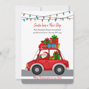 Père Noël a une nouvelle carte de déménagement de 