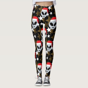 père Noël alien emoji leggings
