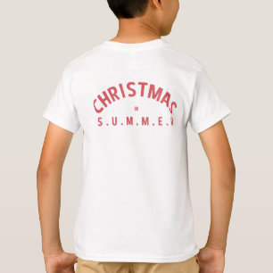 PÈRE NOËL AMUSANTE EN T-shirt JUILLET