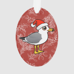 Père Noël Anneau-a affiché la mouette