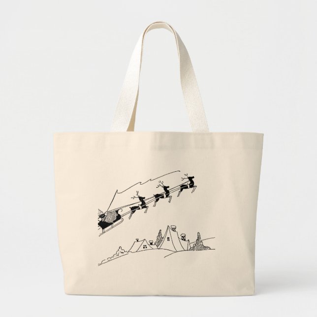 Père Noël antique, Sac fourre - tout de Sleigh et  (Devant)