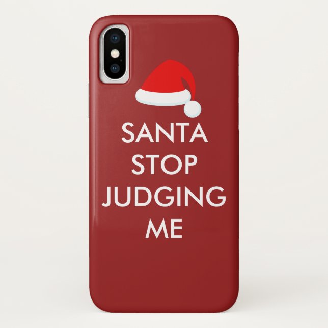 PÈRE NOËL ARRÊTE DE ME JUGER coque iphone (Dos)