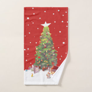 Père Noël avec arbre de Noël