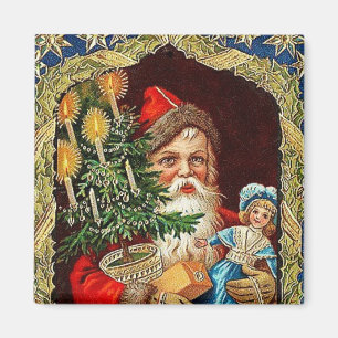 père Noël avec cadeaux Magnet Vintage