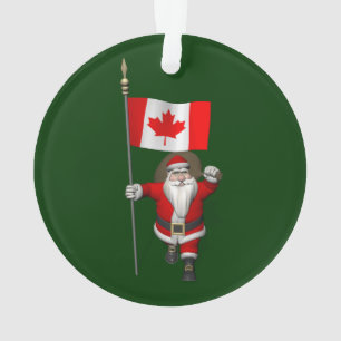 Père Noël avec l'enseigne du Canada