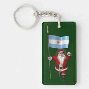 Père Noël Avec L'Ensigne D'Argentine