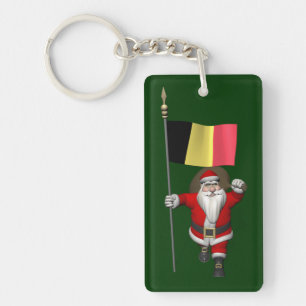 Père Noël Avec L'Ensigne De Belgique