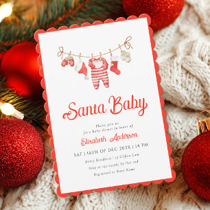 Père Noël Baby Baby shower Invitation