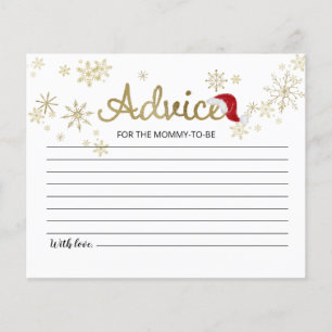 Père Noël Baby Budget Baby shower Cartes de consei
