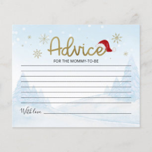 Père Noël Baby Budget Baby shower Cartes de consei