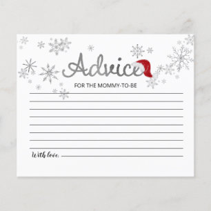 Père Noël Baby Budget Baby shower Cartes de consei