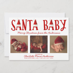 père Noël Baby Christmas Baby Faire-part