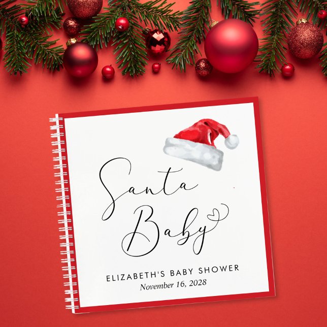 Père Noël Baby Christmas Baby shower Livre d'invit (Créateur téléchargé)