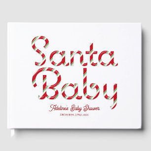 Père Noël Baby Christmas Baby shower Livre d'or