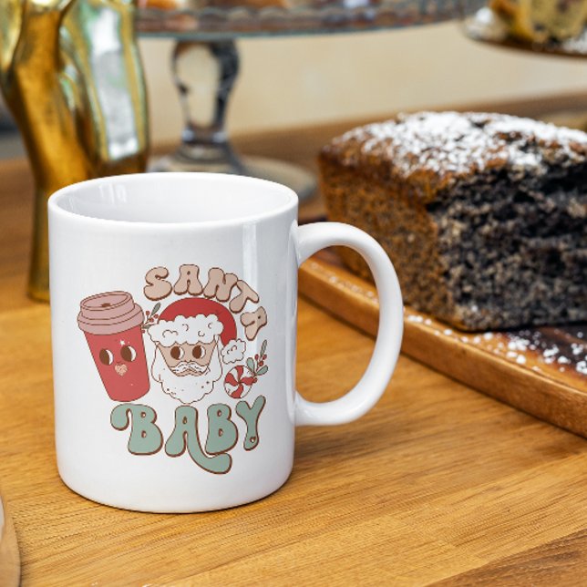 Père Noël Baby Christmas Boire du café Mug (Créateur téléchargé)