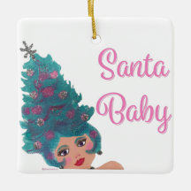 Père Noël Baby Noël Arbre de Noël Ornement de chev