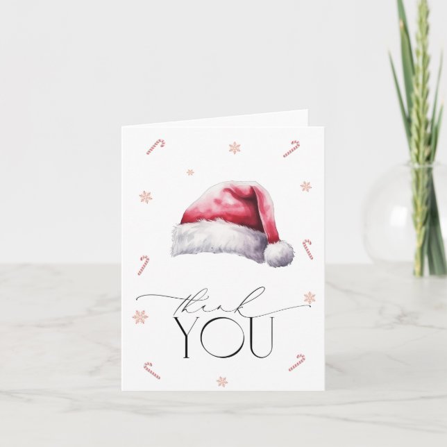 Père Noël Baby shower Carte de remerciements (Devant)