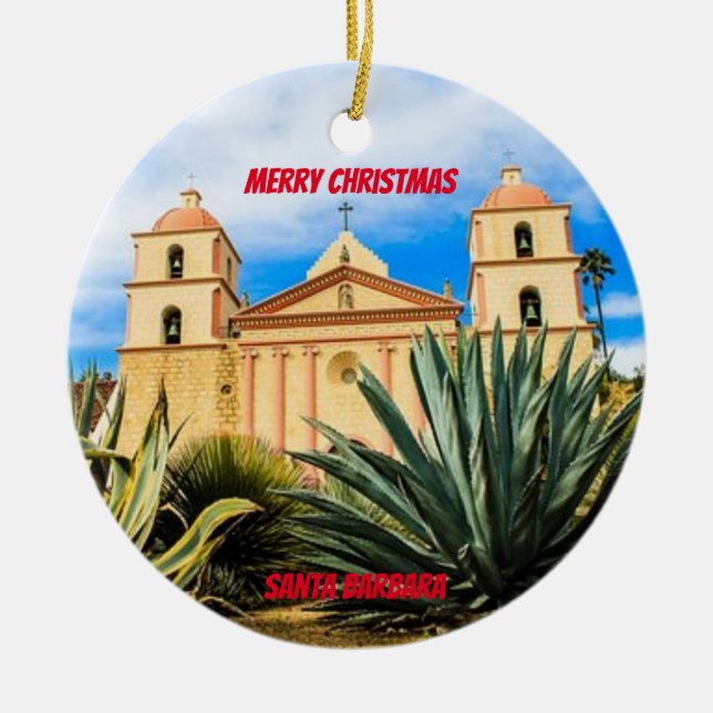 Père Noël Barbara California Pittoresque Ornement (Devant)