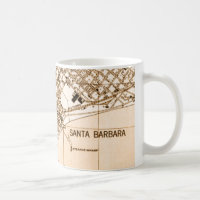 Père Noël Barbara carte vintage tasse verticale
