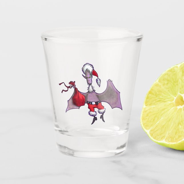 Père Noël Bat en verre (Devant)