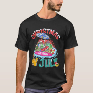 Père Noël Beach Noël Tropical En Juillet T-Shirt P