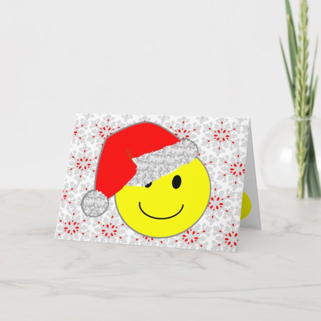 "père Noël bébé face à la carte de NOËL (Devant)