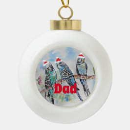 Père Noël Budgie Parrot Budgies père ornement