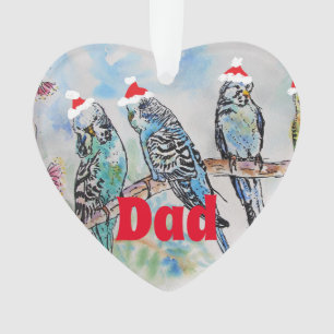 Père Noël Budgie Parrot Budgies père ornement