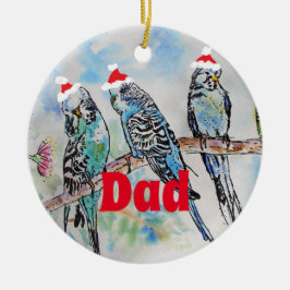 Père Noël Budgie Parrot Budgies père ornement