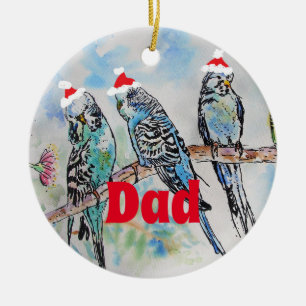 Père Noël Budgie Parrot Budgies père ornement