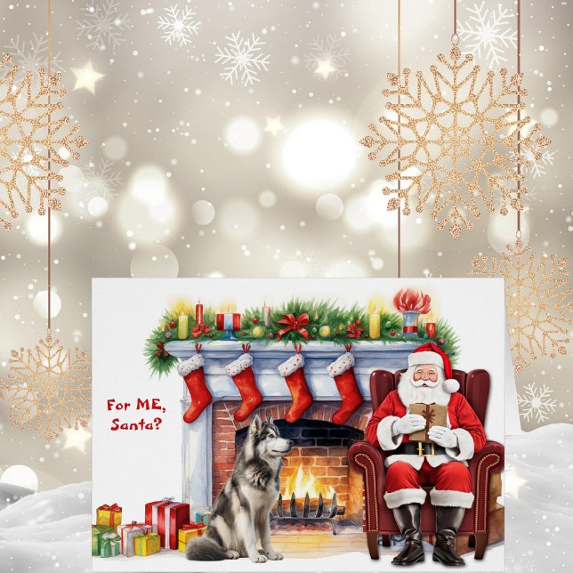 Père Noël Cadeau Alaskan Malamute Dog Holiday (Créateur téléchargé)