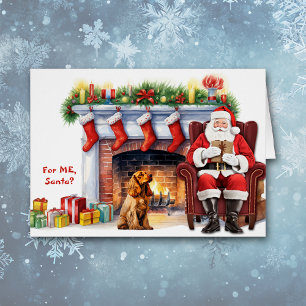 Père Noël cadeau Cocker Spaniel Chien Noël