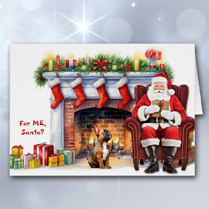 Père Noël Cadeau Français Bulldog Noël