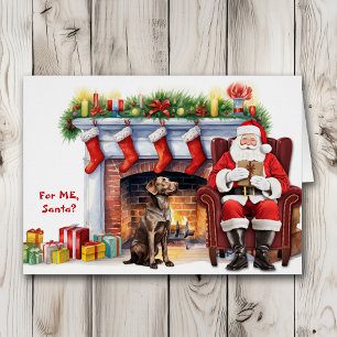 Père Noël Cadeau Labrador Retriever Chien Noël