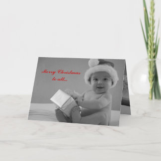 Père Noël Carte de Noël pour bébé actuelle