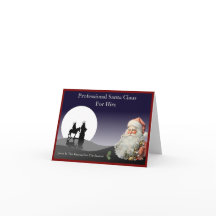 Père Noël Carte de visite Merci
