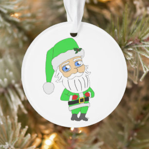 Père Noël chibi en costume vert