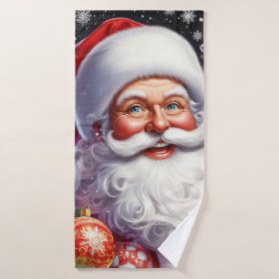 Père Noël classique avec présent & ornements
