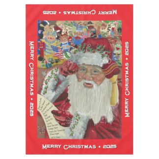 Père Noël classique - Nappe de Noël personnalisée