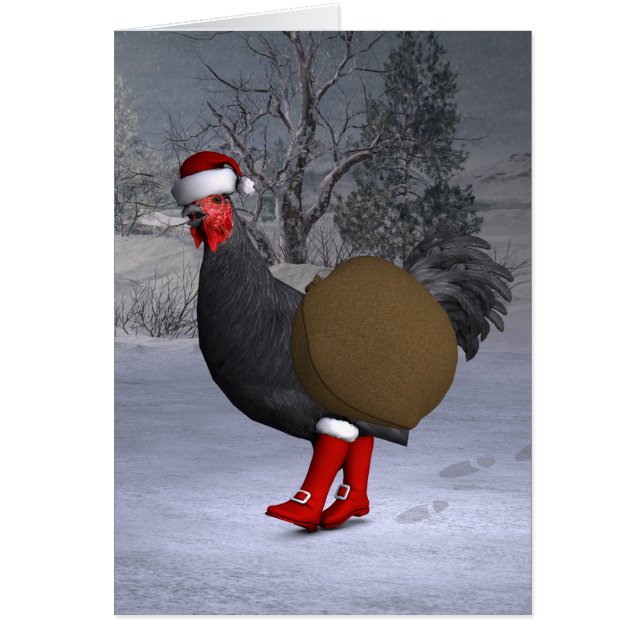 Père Noël coq noir (Devant)