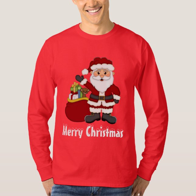 Père Noël de Noël et son sac, t-shirt homme (Devant)